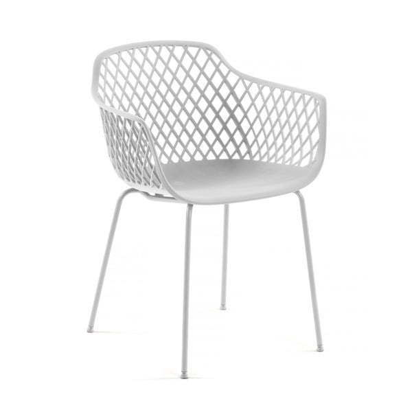 Białe metalowe krzesło ogrodowe Quinn – Kave Home