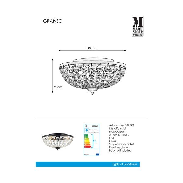 Lampa wisząca Markslöjd Gränsö, ø 40 cm-image-1