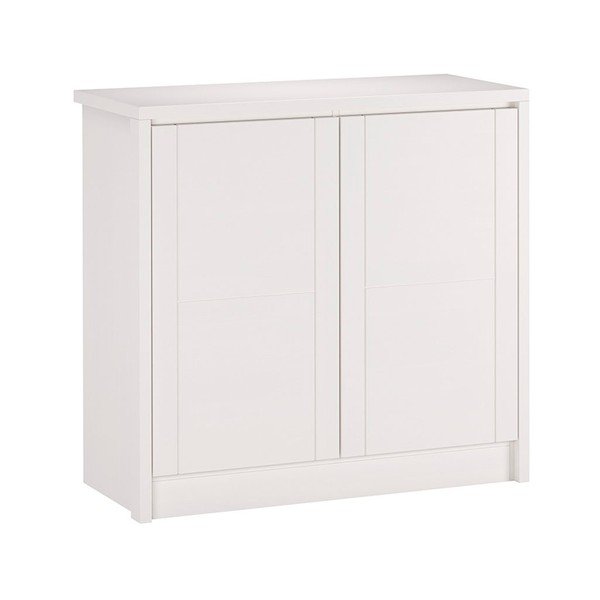 Biała niska komoda z litego drewna bukowego 105x96 cm Timo – Olivia Living