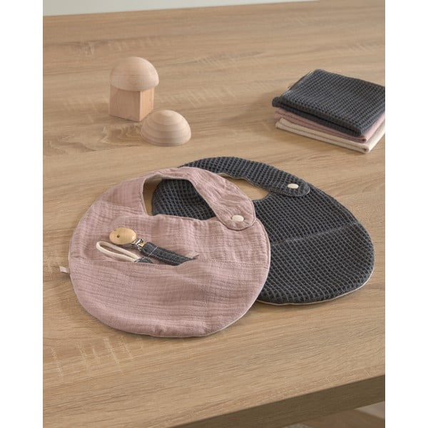 Zestaw 2 śliniaczków z kieszonką z bawełny organicznej Kave Home Marinet-image-3