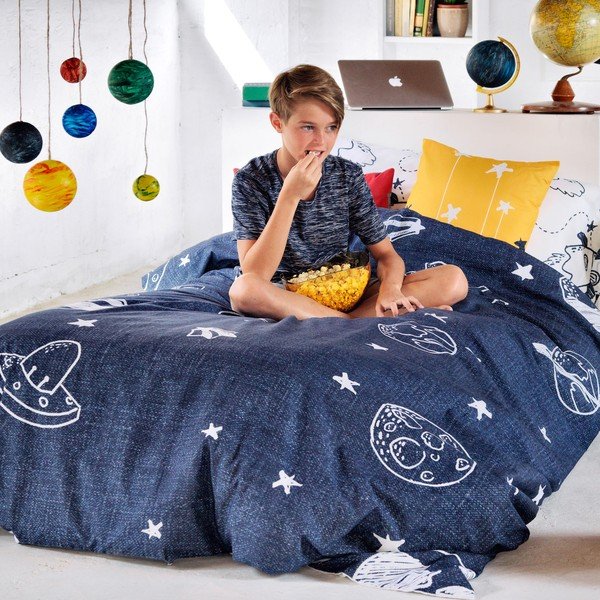 Bawełniana jednoosobowa pościel dziecięca 140x200 cm Starspace – Mr. Fox-image-4