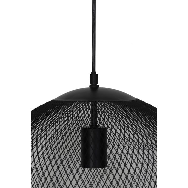 Lampa wisząca w kolorze matowej czerni z metalowym kloszem ø 50 cm Reilley – Light & Living-image-4