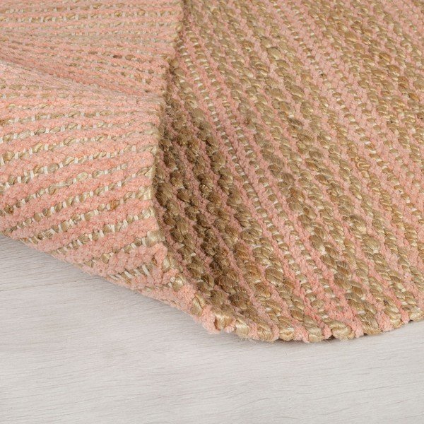Różowy dywan z juty Flair Rugs Equinox, 160x230 cm-image-1