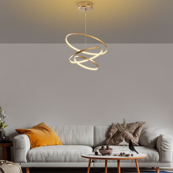 Lampa wisząca LED w kolorze złota ø 50 cm Simit – Opviq lights-image-3