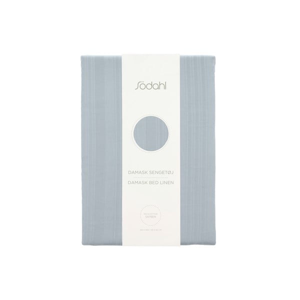 Jasnoniebieska adamaszkowa pościel jednoosobowa 140x200 cm Noble – Södahl-image-4