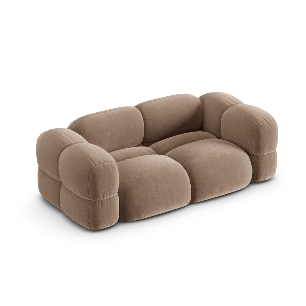 Brązowa aksamitna sofa 210 cm Loretto – Cosmopolitan Design (zdjęcie 3)