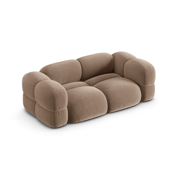 Brązowa aksamitna sofa 210 cm Loretto – Cosmopolitan Design-image-3