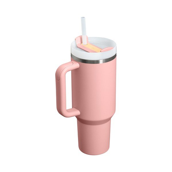 Brzoskwiniowy termos ze stali nierdzewnej ze słomką 1,18 l Quencher H2.O FlowState™ Tumbler Peach Rose – Stanley-image-2