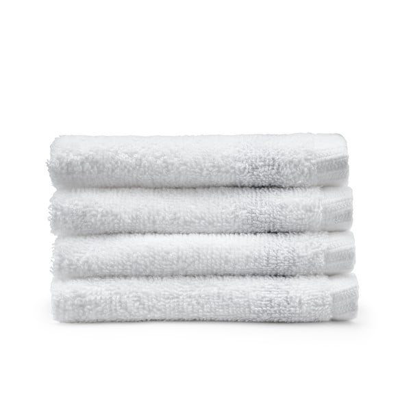 Białe bawełniane ręczniki szybkoschnące zestaw 4 szt. 30x30 cm Quick Dry – Catherine Lansfield