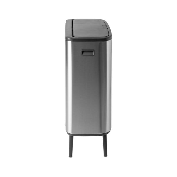 Stalowy kosz na śmieci do segregacji odpadów otwierany na dotyk w kolorze matowego srebra 60 l Bo Touch Bin Hi – Brabantia-image-4