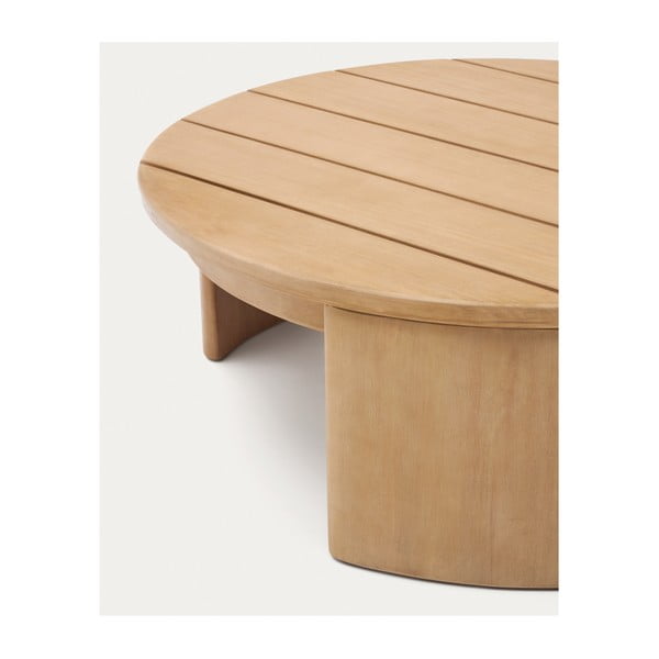 Okrągły stolik ogrodowy z litego drewna eukaliptusowego ø 90 cm Xoriguer – Kave Home-image-2