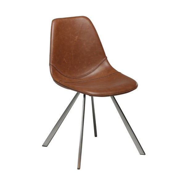 Jasnobrązowe krzesło ze skóry ekologicznej DAN-FORM Denmark Pitch