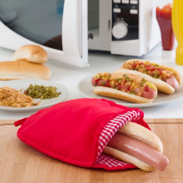 Czerwona kieszonka do przygotowania hot-dogów w mikrofalówce InnovaGoods