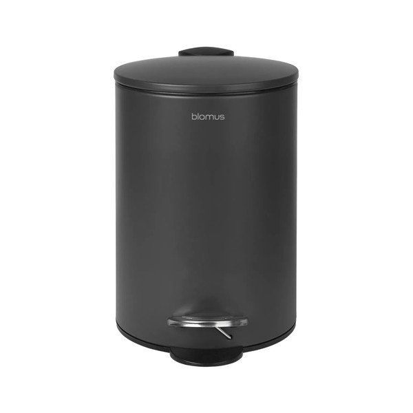 Antracytowy stalowy kosz na śmieci z pedałem 3 l Tubo – Blomus
