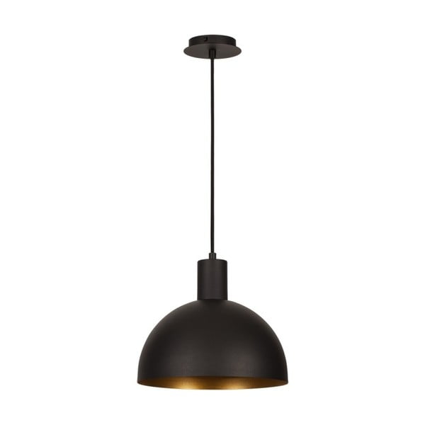 Czarna lampa wisząca z detalem w kolorze złota Homemania Decor Ochy-image-1