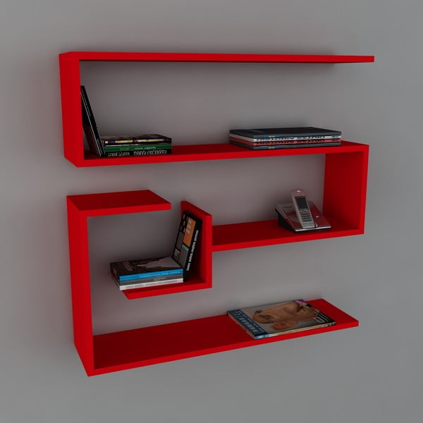 Półka Confier Book Red, 22x90x87 cm