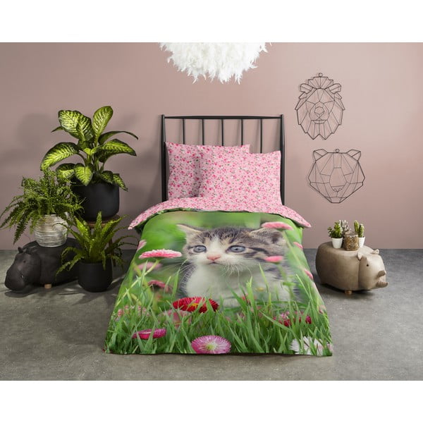 Bawełniana dziecięca pościel jednoosobowa 140x200 cm – Good Morning-image-1