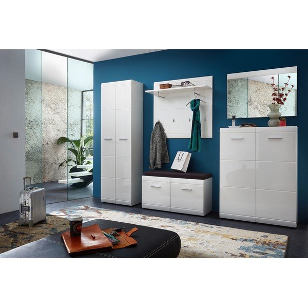 Biały wieszak ścienny z półką Adana – Germania-image-1