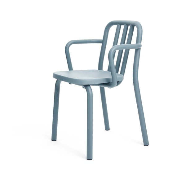 Niebieskie krzesło z podłokietnikami Mobles 114 Tube