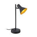 Czarna metalowa lampa stołowa z metalowym kloszem (wysokość 39 cm) Nina – Reality