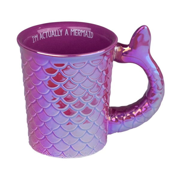 Kubek ceramiczny Tri-Coastal Design Holographic Mermaid, 300 ml