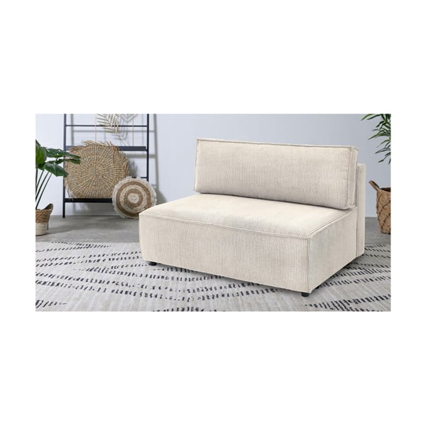 Kremowy sztruksowy moduł sofy (moduł środkowy) Nihad modular – Bobochic Paris-image-1