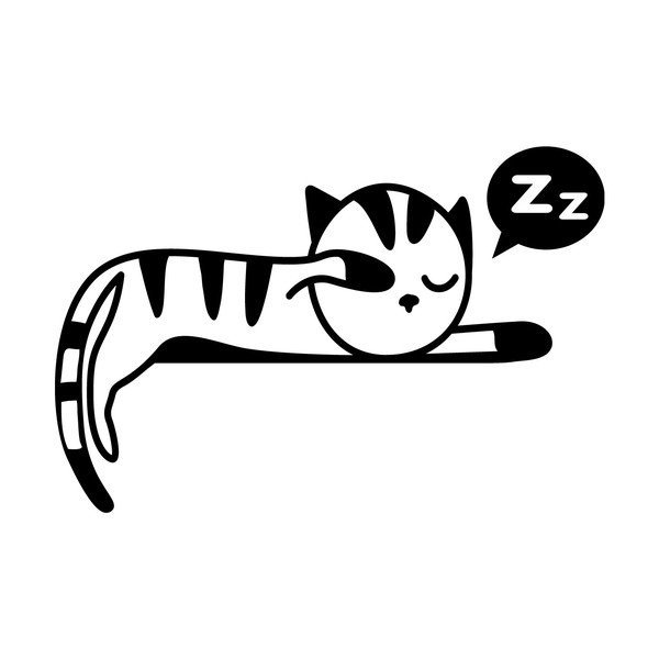 Naklejka Ambiance Sleeping Kitten-image-1