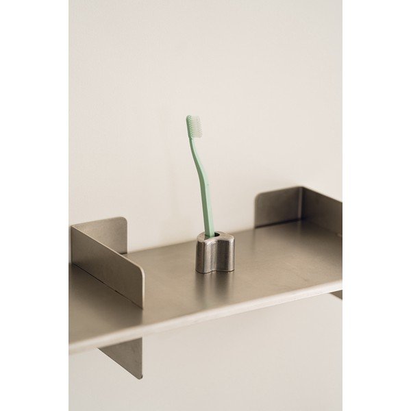 Metalowy uchwyt na szczoteczki do zębów w kolorze srebra Mis – noo.ma-image-1