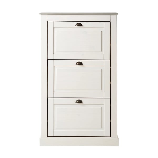 Biała uchylna szafka na buty z litego drewna sosnowego Toby – Støraa-image-2