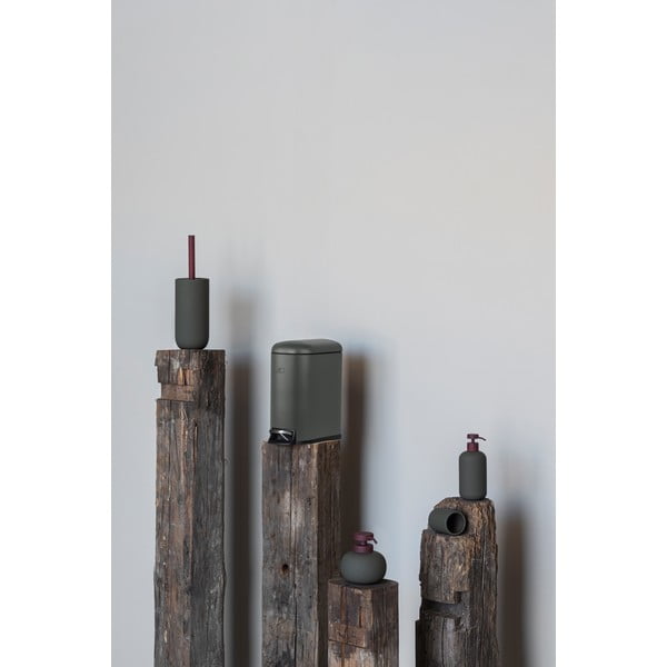 Ciemnozielona szczotka do WC ceramiczna Lotus Play – Mette Ditmer Denmark-image-3