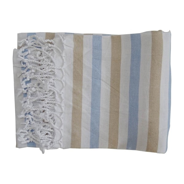 Szary ręcznik kąpielowy tkany ręcznie z wysokiej jakości bawełny Homemania Afrika Hammam, 100 x 180 cm