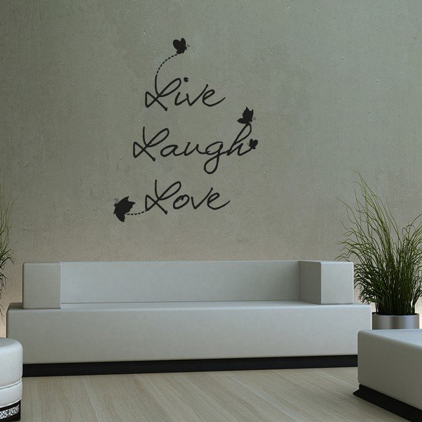 Naklejka Ambiance Live Laugh Love, 55x45 cm