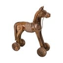 Dekoracyjna figurka z drewna w kształcie konia Antic Line Cheval, wys. 31 cm