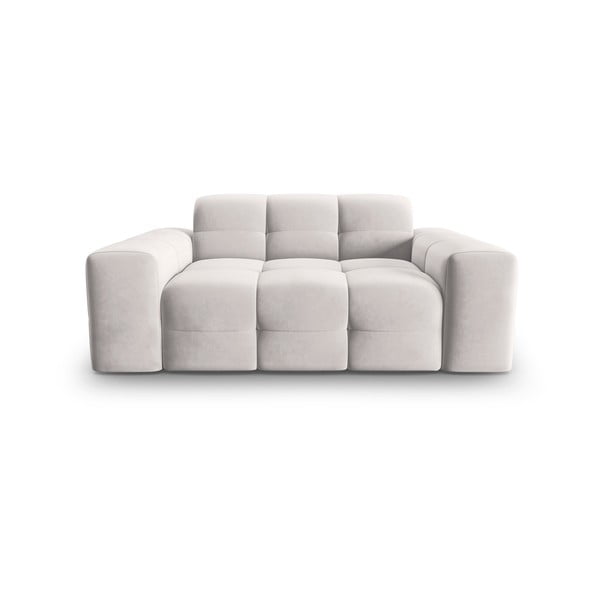 Jasnoszara aksamitna sofa 156 cm Kendal – Micadoni Home
