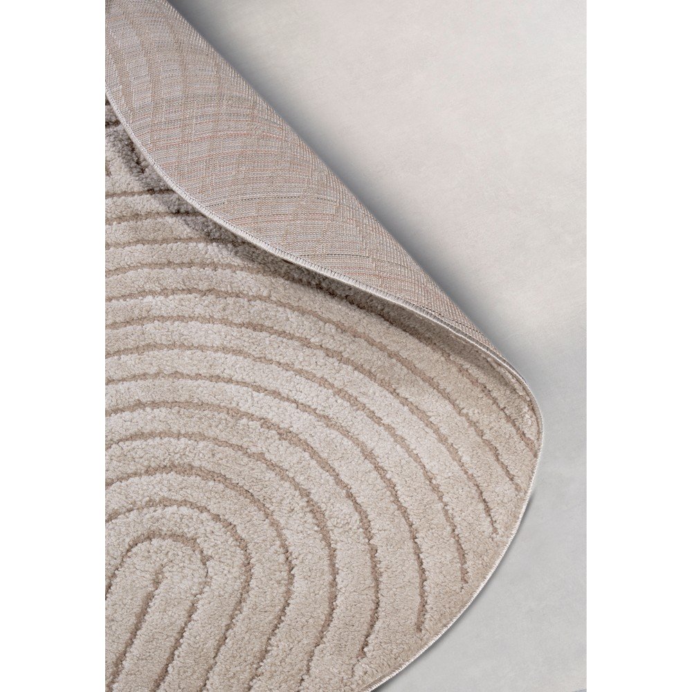 Beżowy okrągły dywan ø 200 cm Panglao New York Taupe – Elle Decoration (zdjęcie 7)