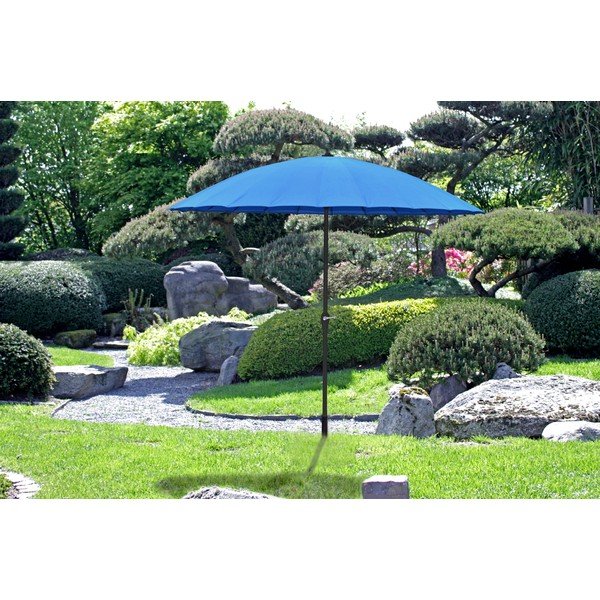Niebieski parasol ogrodowy ø 255 cm – Garden Pleasure-image-1
