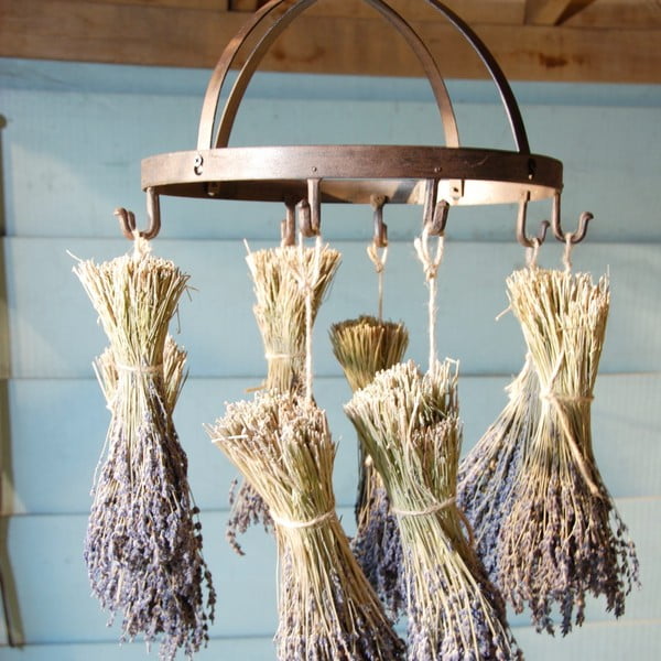 Wieszak żeliwny na zioła z 6 haczykami Esschert Design, ⌀ 37,2 cm-image-1