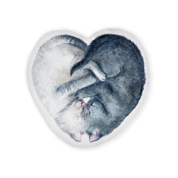 Poduszka dziecięca Cat Heart – Folkifreckles