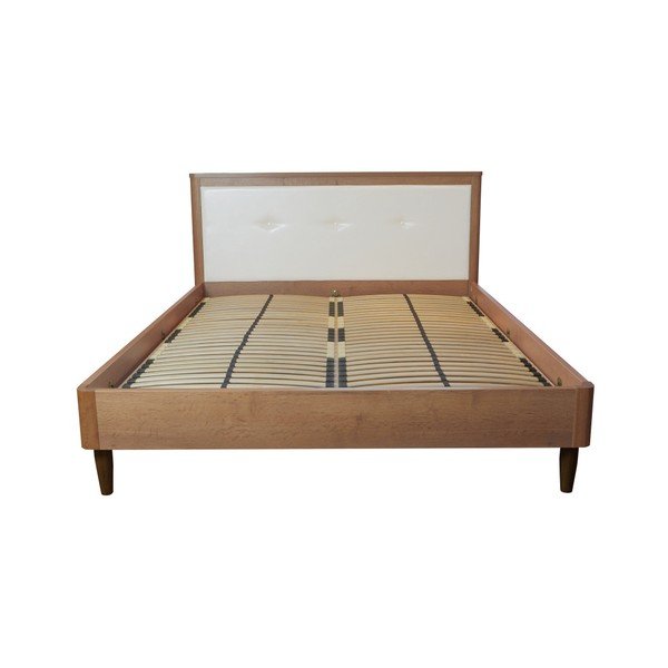 Białe łóżko 2-osobowe Mazzini Beds Scandi, 140x200 cm-image-3