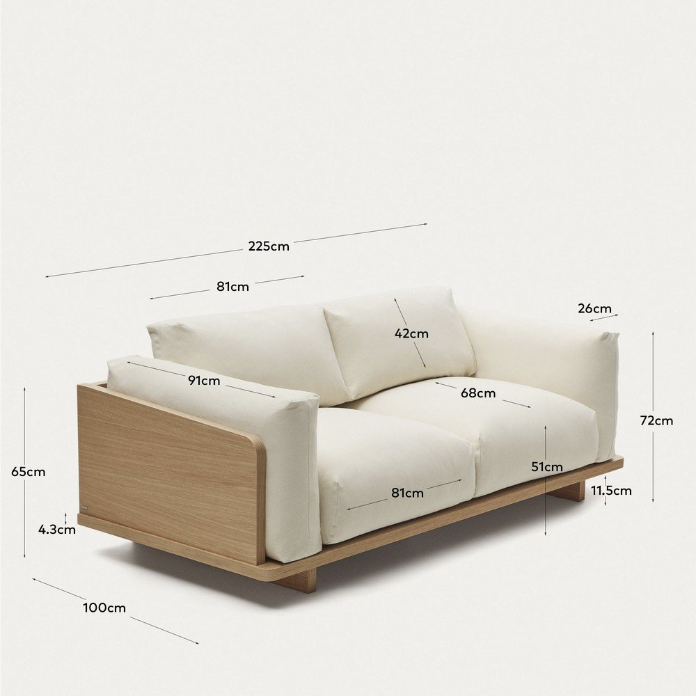 Beżowa sofa 225 cm Oaq – Kave Home (zdjęcie 10)