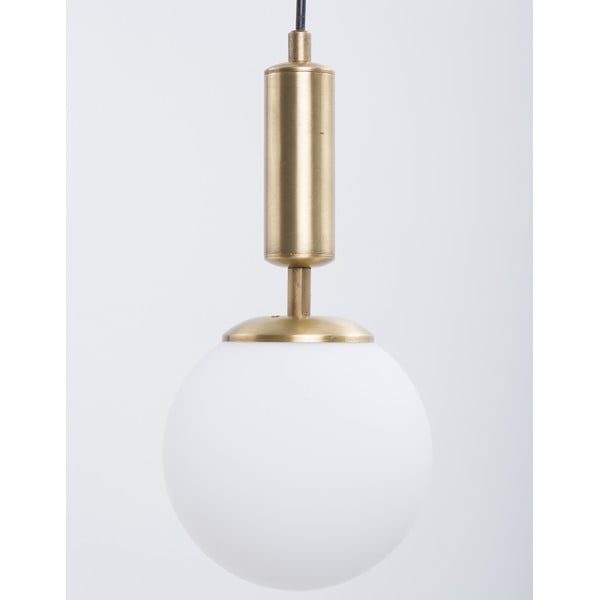 Lampa wisząca w biało-złotym kolorze ze szklanym kloszem ø 15 cm Monera – Squid Lighting-image-1