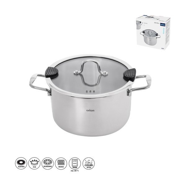 Garnek ze stali nierdzewnej z pokrywką 6,2 l Venice – Orion-image-3