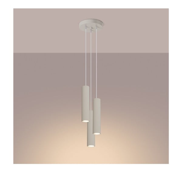 Kremowa lampa wisząca ø 19,5 cm Gleam – Sollux-image-4