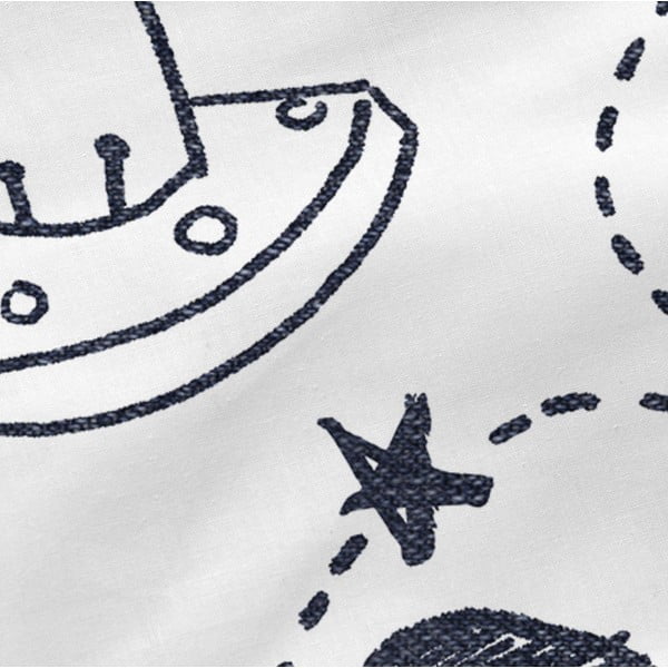 Czarno-białe elastyczne bawełniane prześcieradło Mr. Fox Starspace, 70x140 cm-image-4