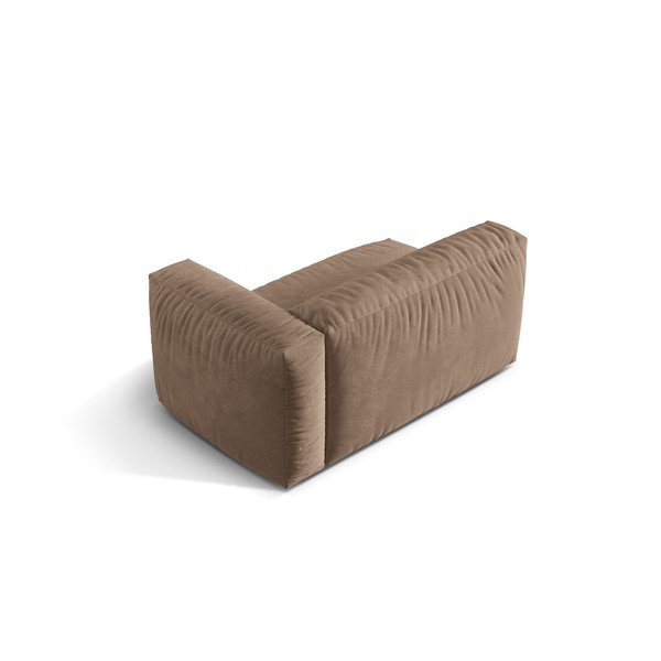 Jasnobrązowy aksamitny moduł sofy (prawostronny) Martina – Micadoni -image-2