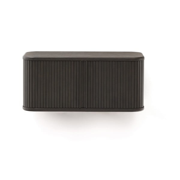 Ciemnobrązowa wisząca szafka pod umywalkę w dekorze jesionu 90x40 cm Mailen – Kave Home