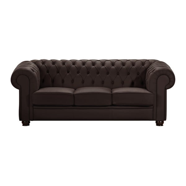 Brązowa skórzana sofa Max Winzer Chandler, 200 cm