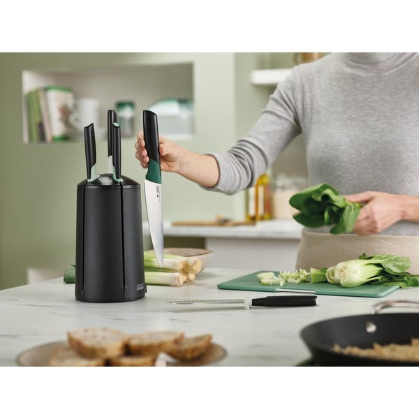 Zestaw noży ze stojakiem obrotowym 5 szt. ze stali nierdzewnej Elevate – Joseph Joseph-image-2