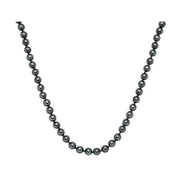 Perłowy naszyjnik Muschel, antracytowe perły 8 mm, długość 45 cm