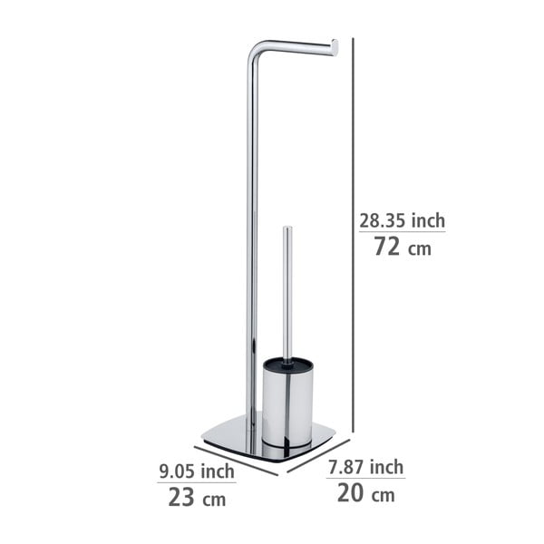 Stojak na papier toaletowy ze szczotką ze stali nierdzewnej Iria – Wenko-image-4